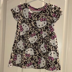 Hello Kitty Cream and Pink Casual Dress